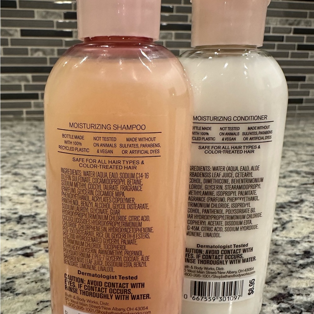 Bath & Body Works: 3 Fl Oz Travel Size Shampoo & Conditioner: Champagne Toast - Picture 2 of 2
